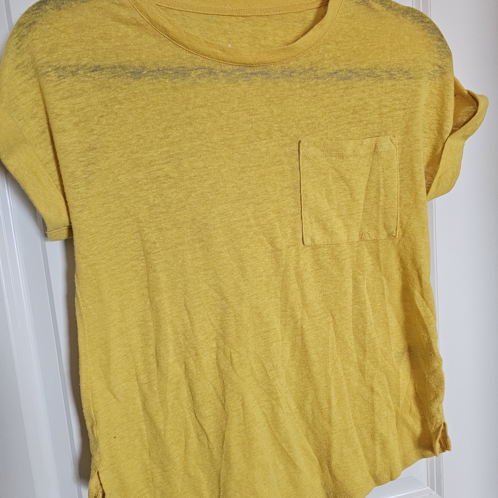 a new day Mustard Yellow Short Sleeve Tee Sz Xsm